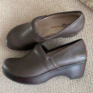 JBU Jambu Cordoba Brown Leather Memory Foam Comfort Shoes Wedged Women’s Sz 7.5M